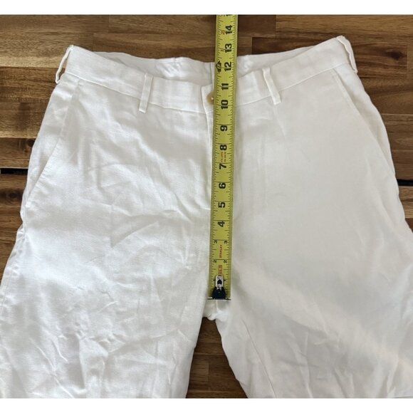 ANDERSON & SHEPPARD Savile Row Chino Shorts - White - Size 32 100% Linen READ - Picture 16 of 16
